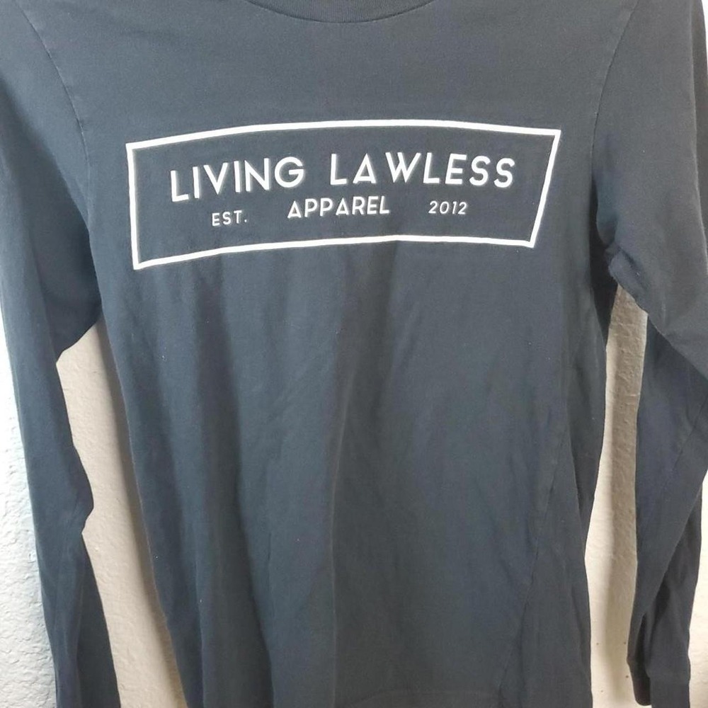 Living Lawless Apparel Black Long Sleeve Graphic Shirt